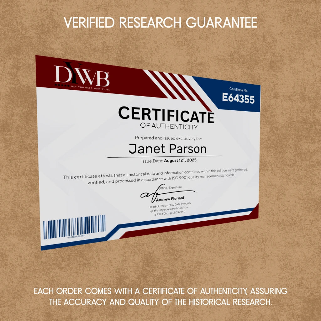 DYWB-Certificate of Authenticity on a brown background with certificate number